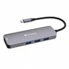 Port USB (3.2) šakotuvas 8 prievadų, 32151, pilkas, laido ilgis 15 cm, Verbatim, 1x USB C, 3x USB A, 2x HDMI, 1x SD 3.0