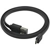 Neutralle USB laidas (2.0), USB A (M) apverčiamas - microUSB apverčiamas (M), 0,3m, plokščias, juoda, dvipusis