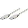 Neutralle USB kabelis (2.0), USB A M - USB A M, 1.8m, pilka, High Speed, EOL