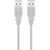 Neutralle USB kabelis (2.0), USB A M - USB A M, 1.8m, pilka, High Speed, EOL