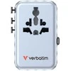 Verbatim, Adapteris kelioninis Charge ,n, Travel GaN III 2x USB-C, 2X USB-A + 1x zintegrowany kabelis USB-C, mėlyna, 100 W