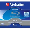 Verbatim BD-R, Datalife, 25GB, jewel box, 43836, 6x, 5-pack