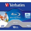 Verbatim BD-R, Single Layer Printable ScratchGuard Plus, 25GB, jewel box, 43713, 6x, 10-pack, do archiwizacji danych