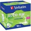 Verbatim CD-RW, 43148, SERL Scratch Resistant, 10-pack, 700MB, 12x, 80min., 12cm, bez możliwości nadruku, jewel box, do archiwizac