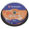 Verbatim DVD-R, Matt Sidabrinis, 43523, 4.7GB, 16x, spindle, 10-pack, bez możliwości nadruku, 12cm, do archiwizacji danych