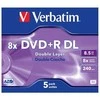 Verbatim DVD+R dvisluoksnis AZO Matt Sidabrinis 8,5 GB, 8 x, plastikinis brangakmenis
