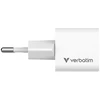 Verbatim, Įkroviklis Mini GaN 1 x USB-C, balta, 20 W, do użytku w pomieszczeniach