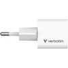 Verbatim, Įkroviklis Mini GaN 1 x USB-C, balta, 20 W, do użytku w pomieszczeniach