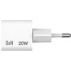 Verbatim, Įkroviklis Mini GaN su kablem 1 x USB-C, balta, 20 W, Power Delivery 3.0