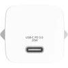 Verbatim, Įkroviklis Mini GaN su kablem 1 x USB-C, balta, 20 W, Power Delivery 3.0