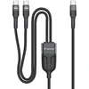 Verbatim kabelis USB-C USB-C to Dual USB-C - 100W, 1,5m, juoda, box, 30279