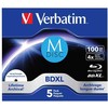 1x5 Verbatim M-Disc BD-R Blu-Ray 100GB 4x Speed rašalinis spausdinimas. JC