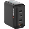 „Verbatim“, pilkas, 3 x USB-C / 1 x USB-A, pilkas, 140 W, keičiami ES, JK, JAV kištukai