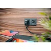 Verbatim, Mini kroviklis GaN su wyświetlaczem i kablem 2 x USB-C / 1 x USB-A, pilka, 65W, Wymienne wtyczki EU, UK, USA