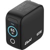 Verbatim, Mini kroviklis GaN su wyświetlaczem i kablem 2 x USB-C / 1 x USB-A, pilka, 65W, Wymienne wtyczki EU, UK, USA