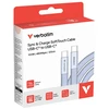 Kabelis Verbatim Sync & Charge SoftTouch USB-C į USB-C 100W PD3.0 120cm violetinės spalvos 30278
