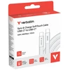 Kabelis Verbatim Sync & Charge SoftTouch USB-C į USB-C 60W PD3.0 120cm baltos spalvos 30274