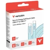 Kabelis Verbatim Sync & Charge SoftTouch USB-C į USB-C 100W PD3.0 120cm žydros spalvos 30276