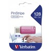 Verbatim USB atmintinė, USB 2.0, 128GB, Store,N,Go PinStripe, rožinė, 49460, duomenų archyvavimui