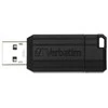 Verbatim USB flash disk, USB 2.0, 16GB, PinStripe, Store N Go, juoda, 49063, USB A, su wysuwanym złączem