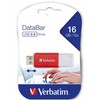 Verbatim USB flash disk, USB 2.0, 16GB, DataBar, raudona, 49453, do archiwizacji danych