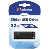 „Verbatim“ USB atmintinė, USB 2.0, 32 GB, slankiklis, juodas, 98697, USB A, su ištraukiama jungtimi