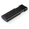 Verbatim USB atmintinė, USB 3.0, 256 GB, PinStripe, Store N Go, juoda, 49320, USB A, su ištraukiama jungtimi
