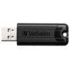 Verbatim USB atmintinė, USB 3.0, 256 GB, PinStripe, Store N Go, juoda, 49320, USB A, su ištraukiama jungtimi