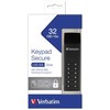 „Verbatim“ USB atmintinė, USB 3.0, 32 GB, saugi klaviatūra, juoda, 49427, 256 bitų AES šifravimas, LED USB A jungtis