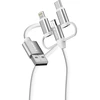 „Verbatim Sync & Charge“ USB-A–Micro-B, USB-C ir „Lightning Essentials“ 18 W laidas, baltas, 32394