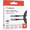 „Verbatim“ USB kabelis USB C (M) - USB C (M), 240 W, 1,2 m, juodas, dėžutė, 31849
