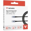 Verbatim USB kabelis USB C (M) - USB C (M), 100W, 1.2m, juoda, box, 31846