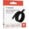 Verbatim USB-C laidas USB C (M) - USB C (M), 60W, 1.2m, magnetinis, juodas, dėžutėje, 31859