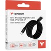 Verbatim USB laidas USB C (M) - USB C (M), 100W, 1,2m, magnetinis, juodas, dėžutė, 31863