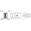 Kabelis PremiumCord DisplayPort - DisplayPort 0.5m juoda (KPORT1-005)