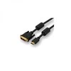 Vaizdo kabelis DVI (18+1) M – HDMI M, 3m, paauksuotos jungtys, juodas, logotipas