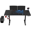 Reguliuojamo aukščio žaidimų stalas Ultradesk LEVEL V2, 140 x 68 cm, Juodos/mėlynos spalvos