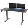 Reguliuojamo aukščio žaidimų stalas Ultradesk LEVEL V2, 140 x 68 cm, Juodos/mėlynos spalvos