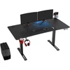 Reguliuojamo aukščio žaidimų stalas Ultradesk LEVEL V2, 140 x 68 cm, Juodos/mėlynos spalvos