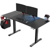 Reguliuojamo aukščio žaidimų stalas Ultradesk LEVEL V2, 140 x 68 cm, Juodos/mėlynos spalvos