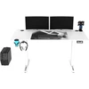 Žaidimų stalas Ultradesk LEVEL V2, 140 x 68 cm, Baltos spalvos