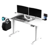 Žaidimų stalas Ultradesk LEVEL V2, 140 x 68 cm, Baltos spalvos