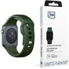 3mk silikoninė apyrankė Apple Watch 42 / 44 / 45 / 49 mm - žalios spalvos