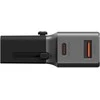 Adapteris Energea TravelWorld 1A1C 25W juodos spalvos, metalinis