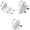Adapteris kelioninis 4smarts Worldplug do GaN Flex, Hybrid Charger 6in1, FlatPlug Slim (UK, EU, AU) 3 vnt balta