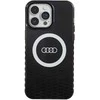 Audi IML Big Logo MagSafe Dėklas Apple iPhone 14 Pro Max 6.7″ juodos spalvos hardcase AU-IMLMIP14PM-Q5/D2-BK