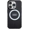 Audi IML Big Logo MagSafe Dėklas Apple iPhone 14 Pro 6.1″ juodos spalvos hardcase AU-IMLMIP14P-Q5/D2-BK