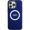 Audi IML Big Logo MagSafe Dėklas Apple iPhone 14 Pro Max 6.7″ mėlynos spalvos hardcase AU-IMLMIP14PM-Q5/D