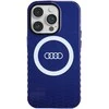 Audi IML Big Logo MagSafe Dėklas Apple iPhone 14 Pro 6.1″ mėlynos spalvos hardcase AU-IMLMIP14P-Q5/D2-BE