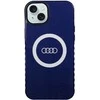 Dėklas Apple iPhone 15 Plus / 14 Plus Audi IML Big Logo MagSafe (AU-IMLMIP15M-Q5/D2-BE) mėlynos spalvos